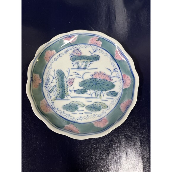 Vintage Chinese Art‎ Pottery Mini Teapot & 3 Cups With Tray Lotus Pattern - D9 - Picture 7 of 7